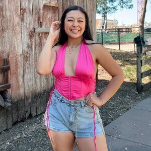 Pink Corset/Halter Top